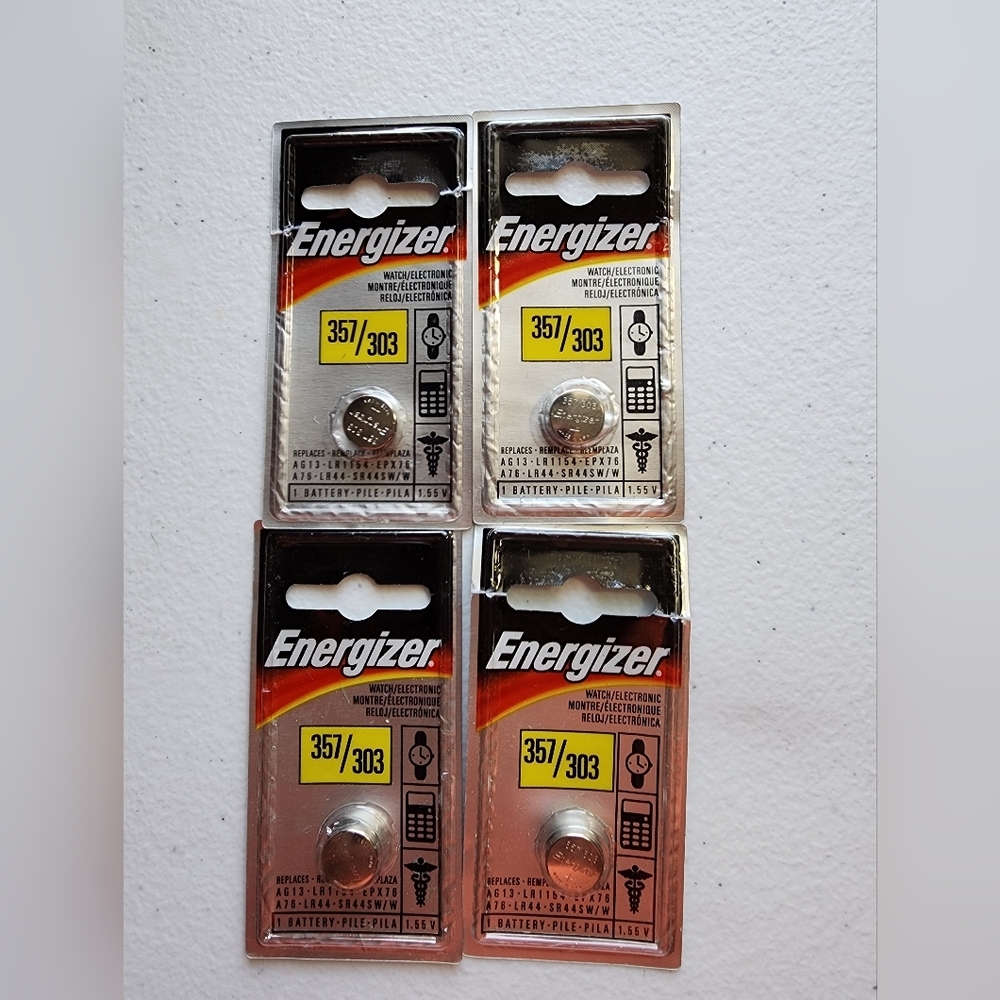 NEW Set of 4 Energizer 357/303 Batteries Pack